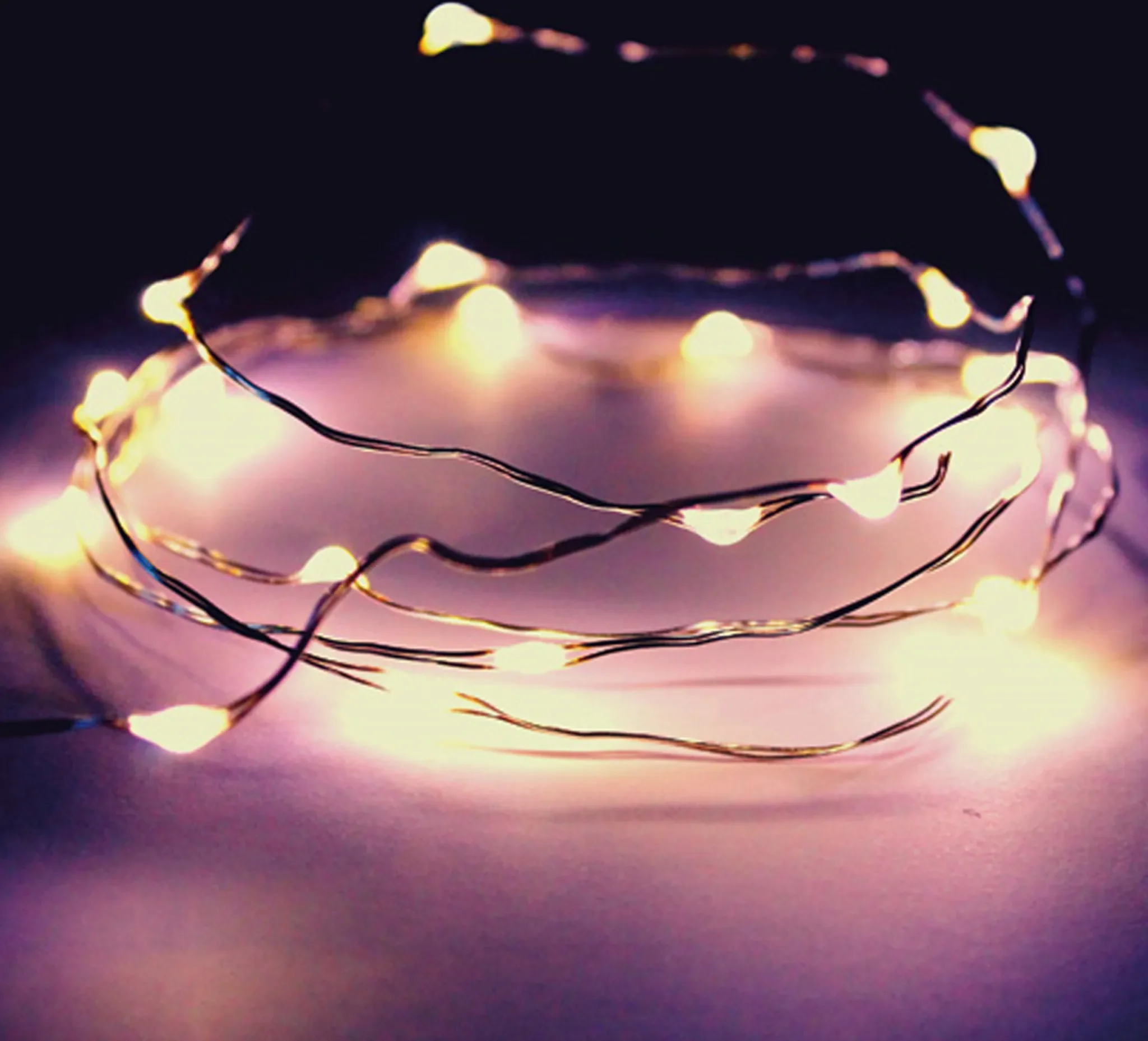 Micro LED Lichterkette – 30 LEDs, warmweiß, batteriebetrieben, 1,45 m
